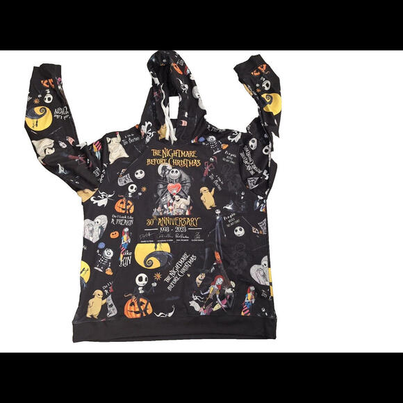 Rare NEW Nightmare B4 Christmas Hoodie (Runs Big) Size L Skellington Pull Over - Picture 7 of 10